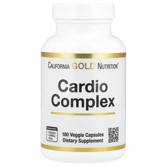 California Gold Nutrition Cardio Complex with CardioAmino Blend, CardioPhyto Blend and Coenzyme Q10, 180 Capsules
