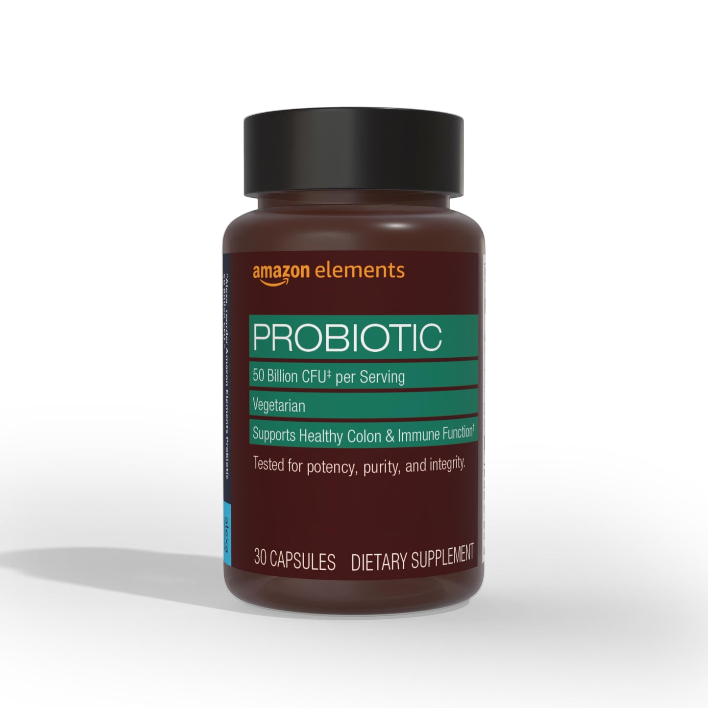 Amazon Elements One Daily Adult Probiotic Blend 50 Billion CFU (2 Strains) Capsule, 30 Capsules