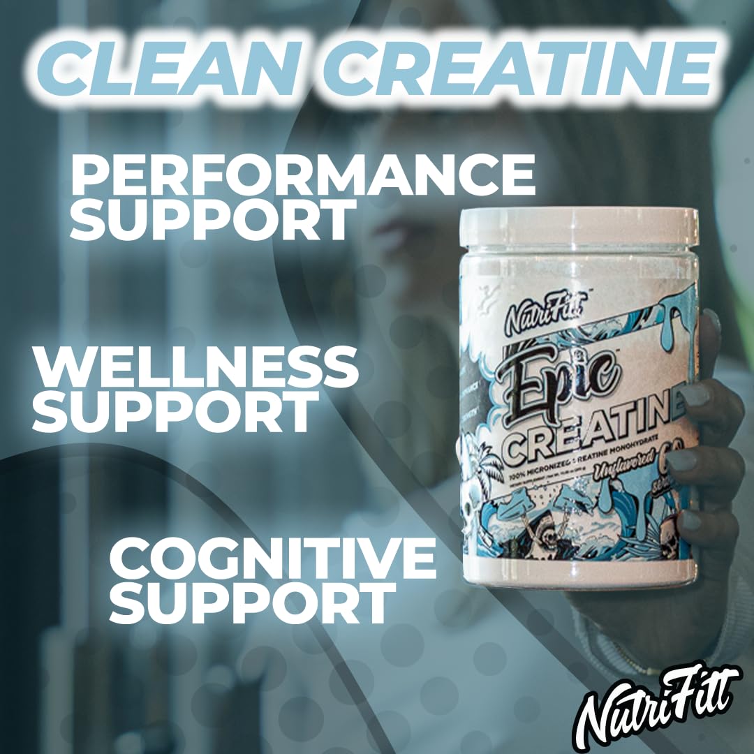 NutriFitt Creatine Micronized Monohydrate Powder, 12 oz