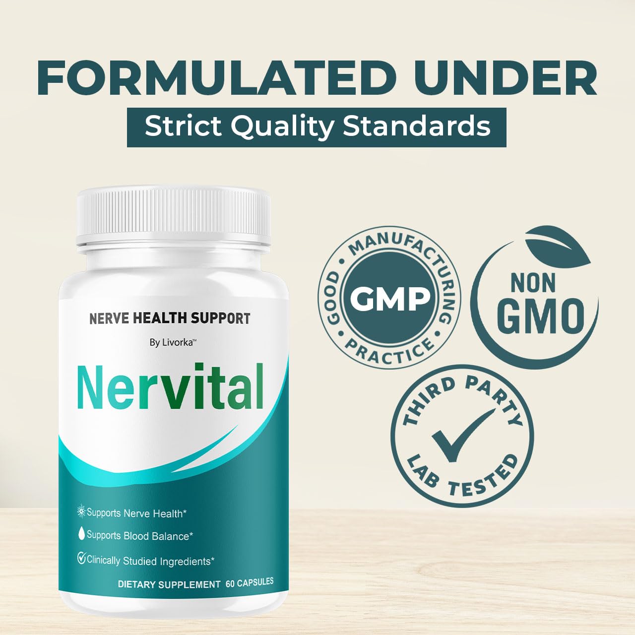 LIVORKA Nervital Capsules 300 Capsules