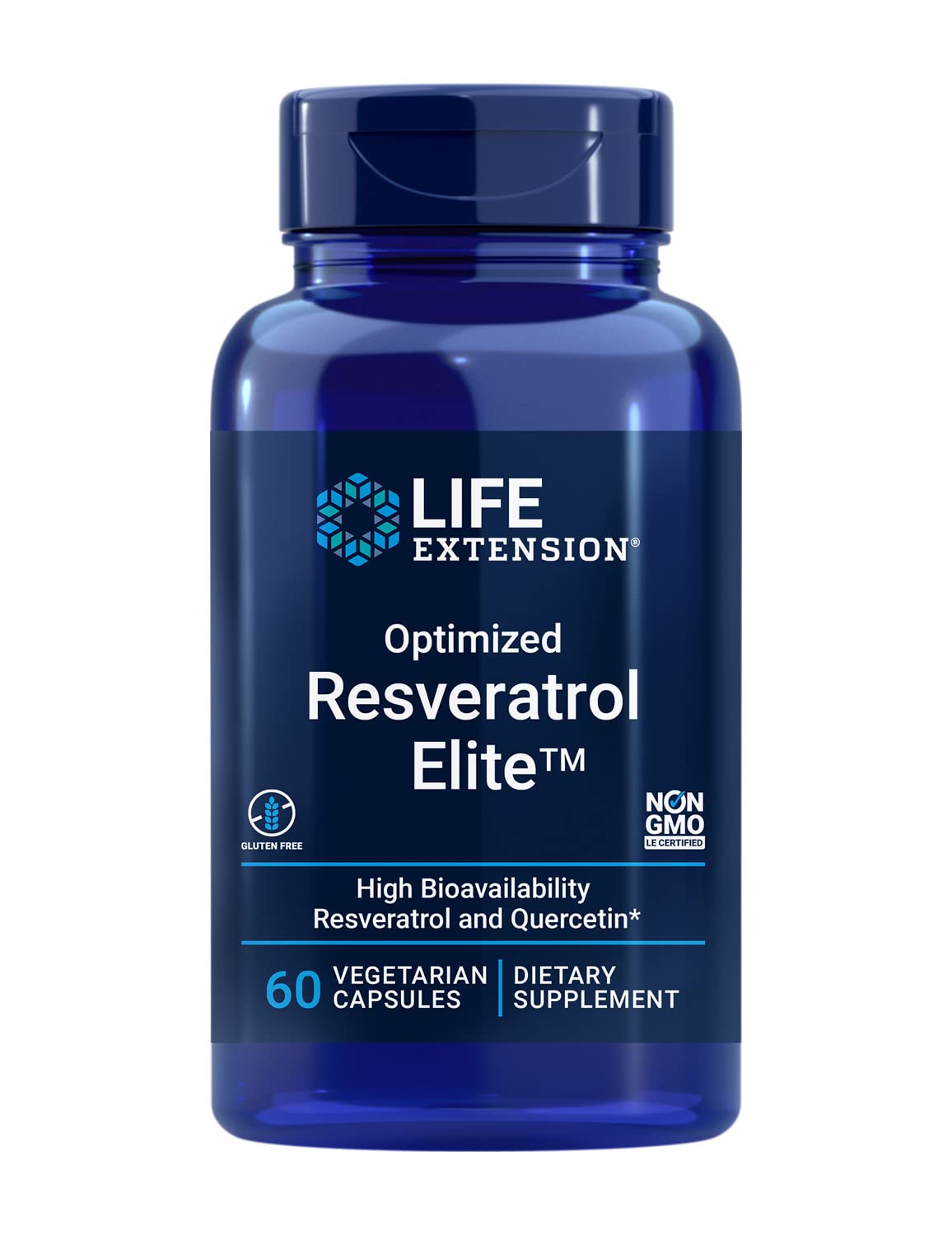 Life Extension Super Ubiquinol CoQ10 Softgels & Optimized Resveratrol Elite Vegetarian Capsules Bundle, 120 Count