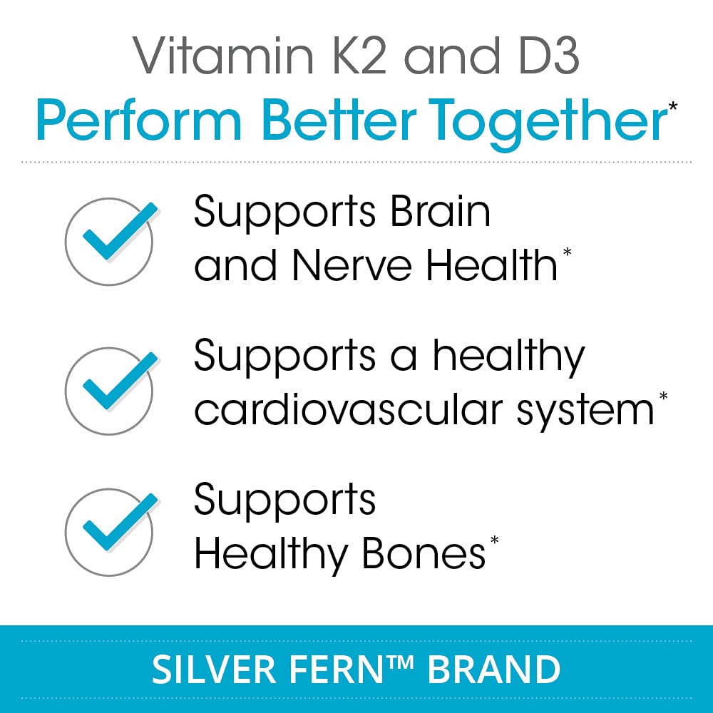 Silver Fern Vitamin K2-D3 Supplement Capsules 30