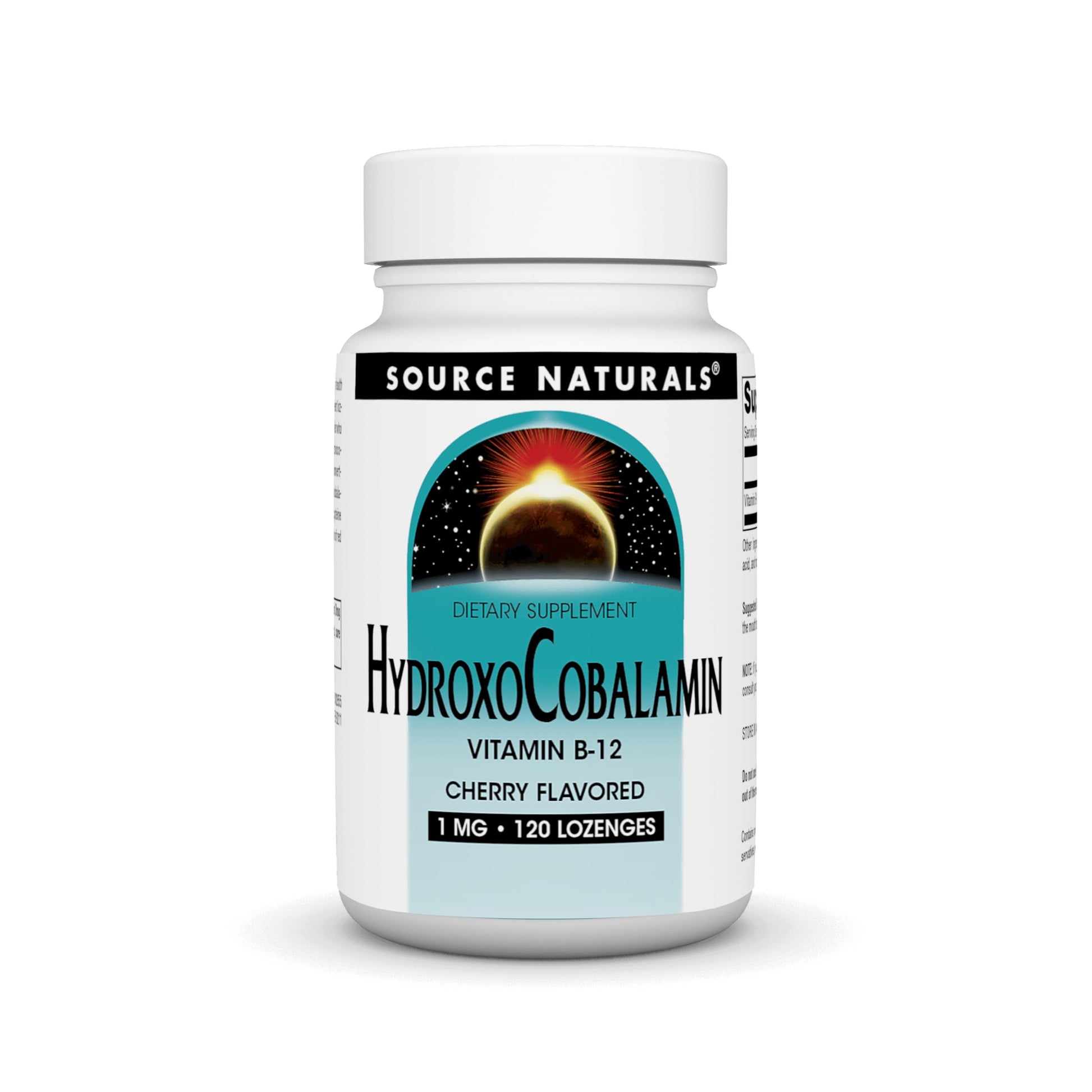 Source Naturals HydroxoCobalamin Vitamin B-12 1 mg Lozenges 120