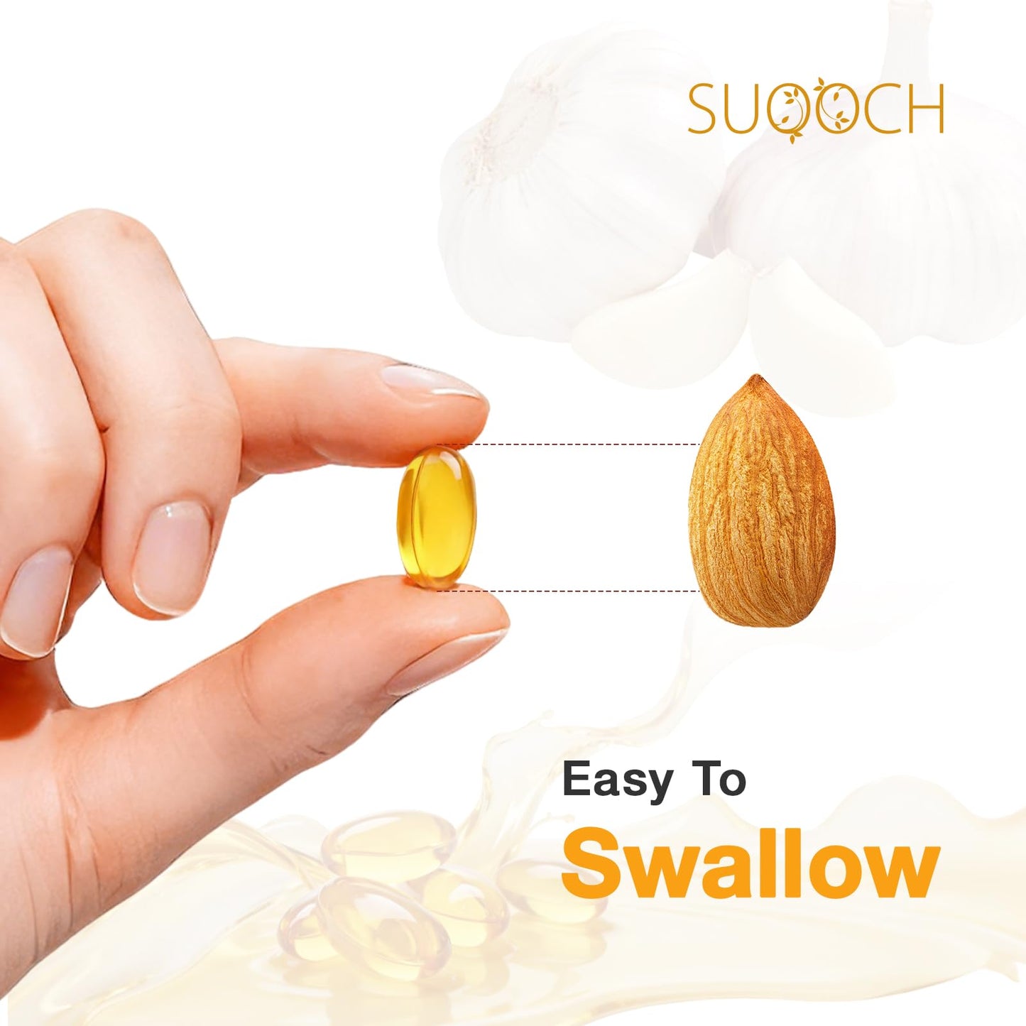 SUOOCH Odorless Aged Garlic Extract Softgels 300 Count