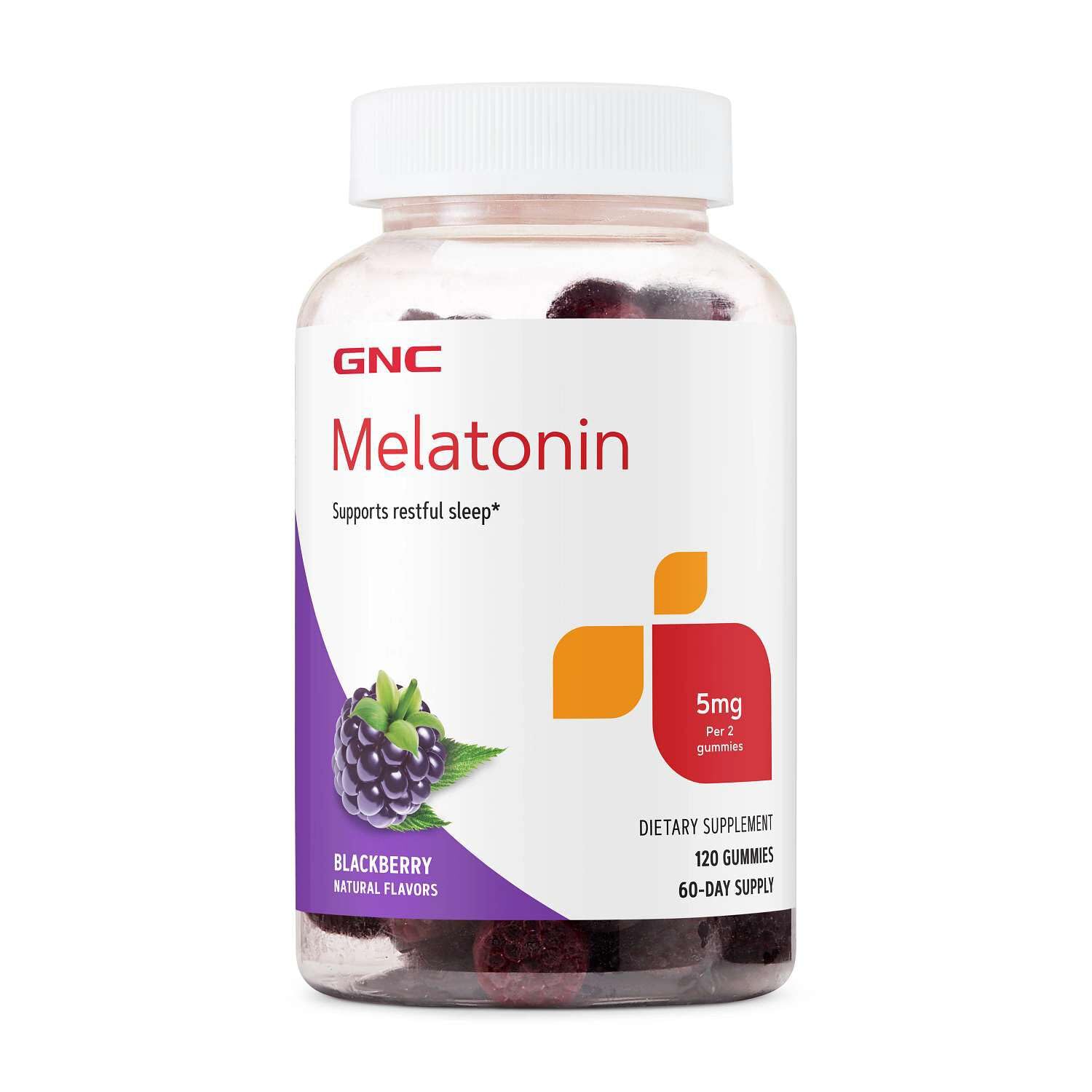 GNC Melatonin Gummies 5 mg - BlackBerry, 120 Gummies