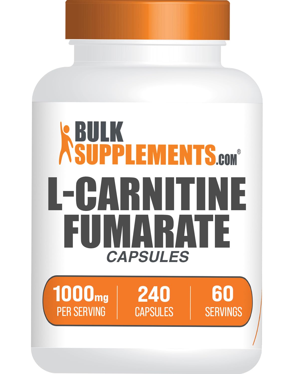 BulkSupplements L-Carnitine Fumarate Capsules 240 Count