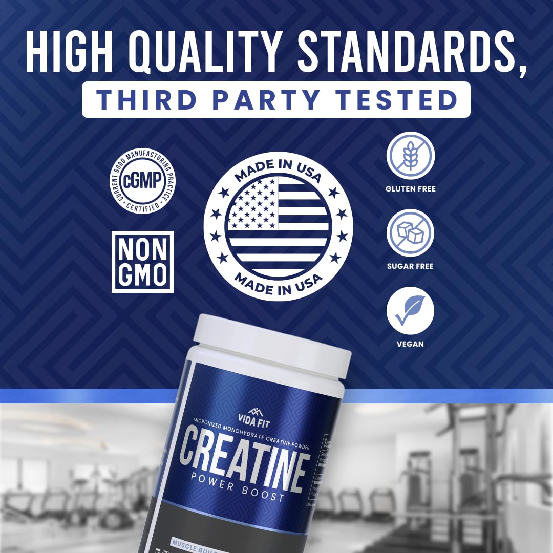 Vida Fit Creatine Monohydrate Micronized Powder 30 Servings (150g) & 60 Servings (300g)