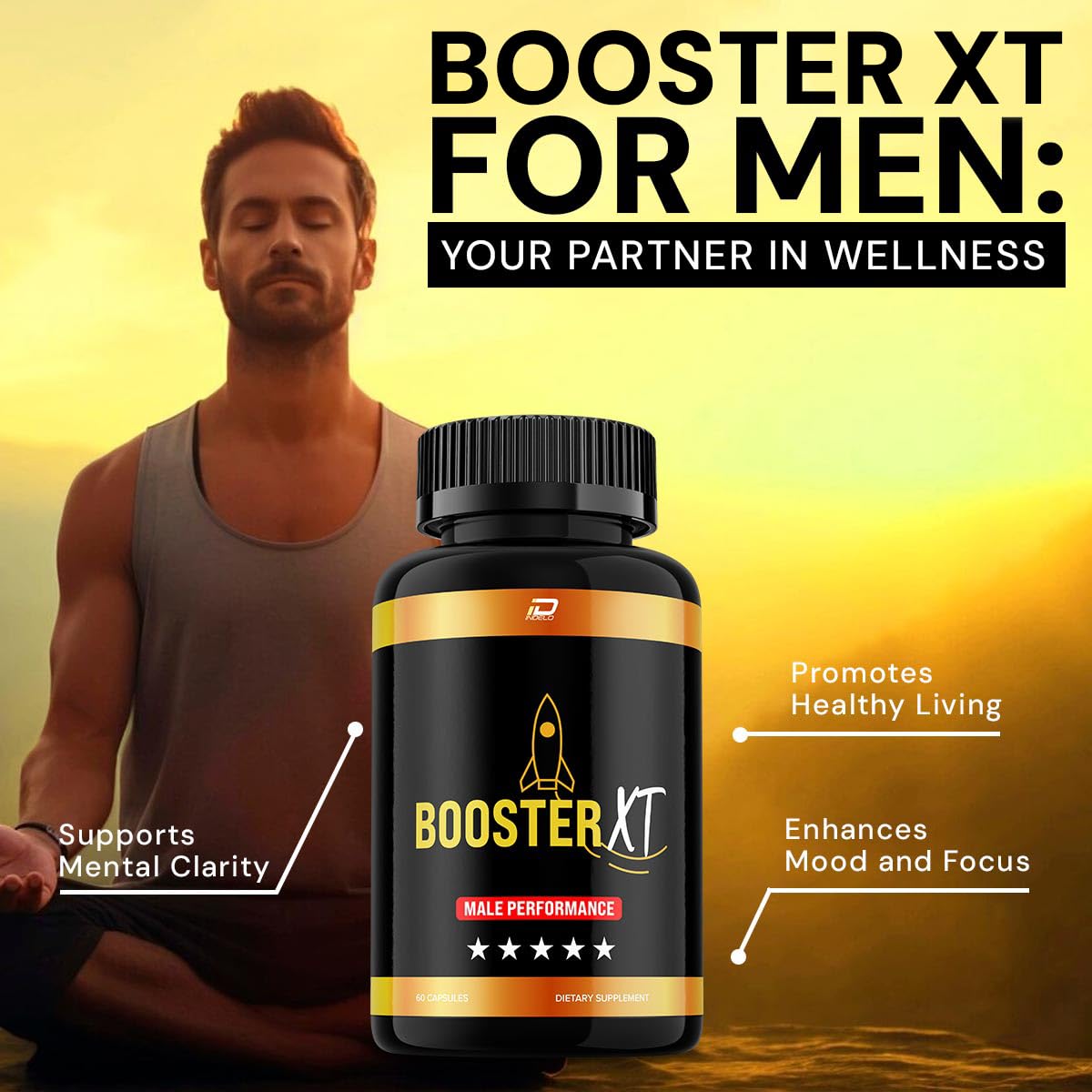 Indelo Booster XT for Men Capsules, 180 Capsules