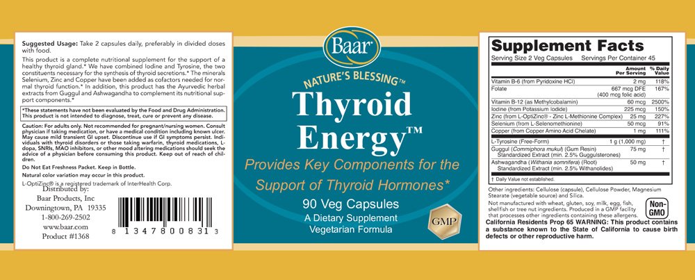 Baar Thyroid Energy Capsules 90