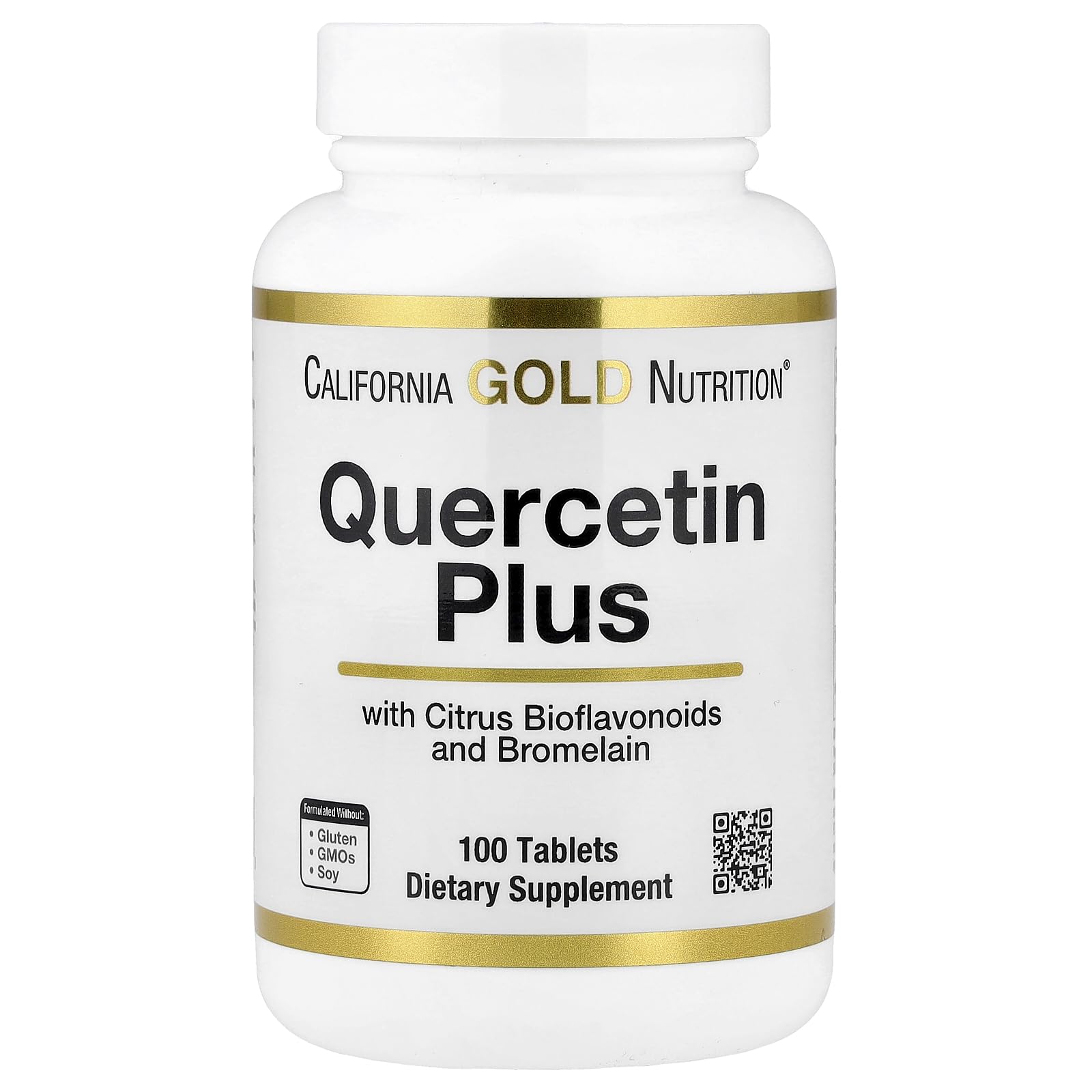 SuperNutrition Quercetin Plus with Quercetin, Vitamin C, Citrus Bioflavonoids, Bromelain, Turmeric and Vitamin C, 100 Tablets