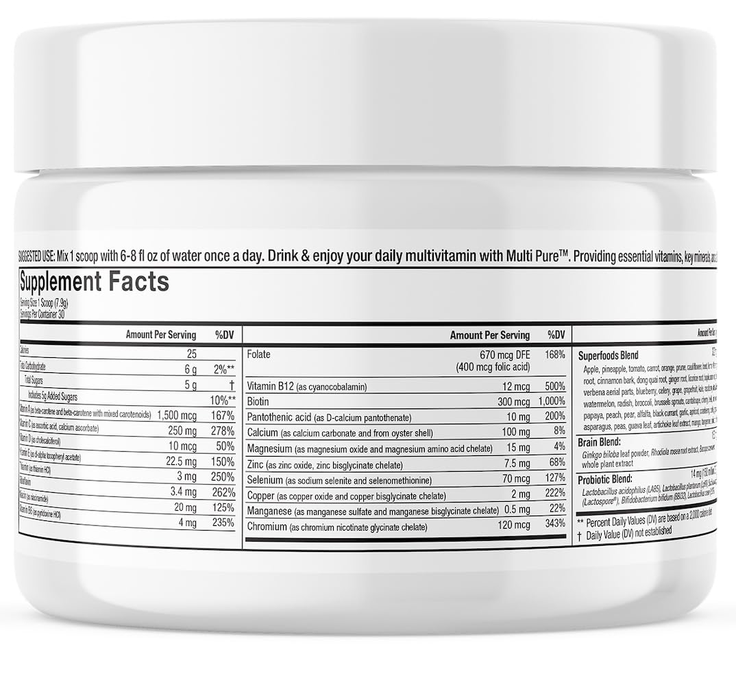 Complete Nutrition Reclaim Multi Pure Lemon Lime Powder, 8.36 Ounce