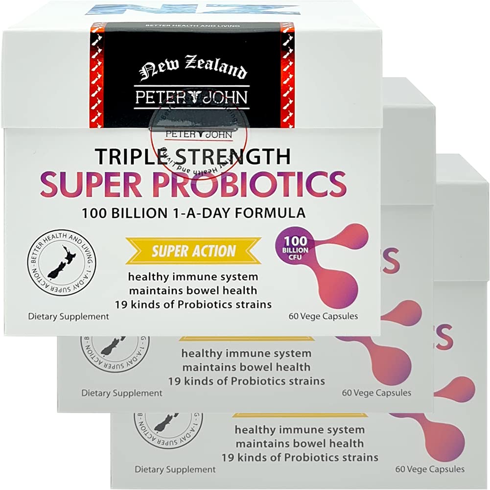 HEALTHFARM Peter John Super Probiotics 100 Billion 1-A-Day Formula, 60 Capsules