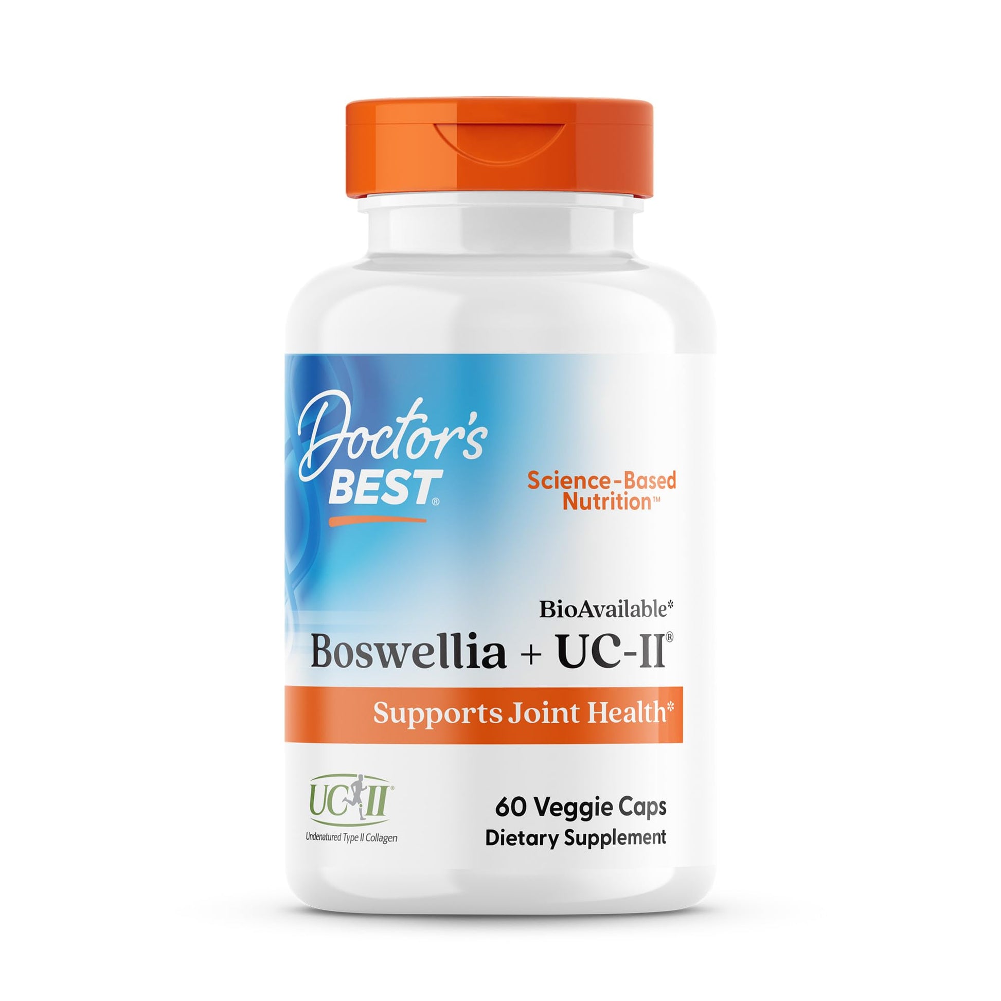 Doctor's Best Boswellia + UC-II Supplement Capsules, 60 Veg Caps