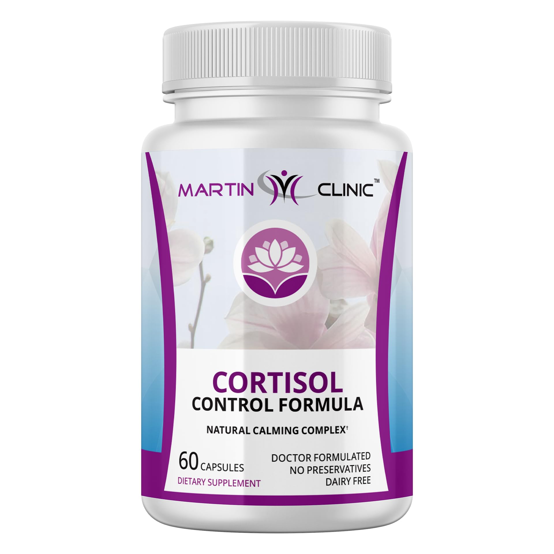 Martin Clinic Cortisol Stress Balance + Calm Recovery Daily Support for Healthy Stress Response & Emotional Stability, 60 Capsules