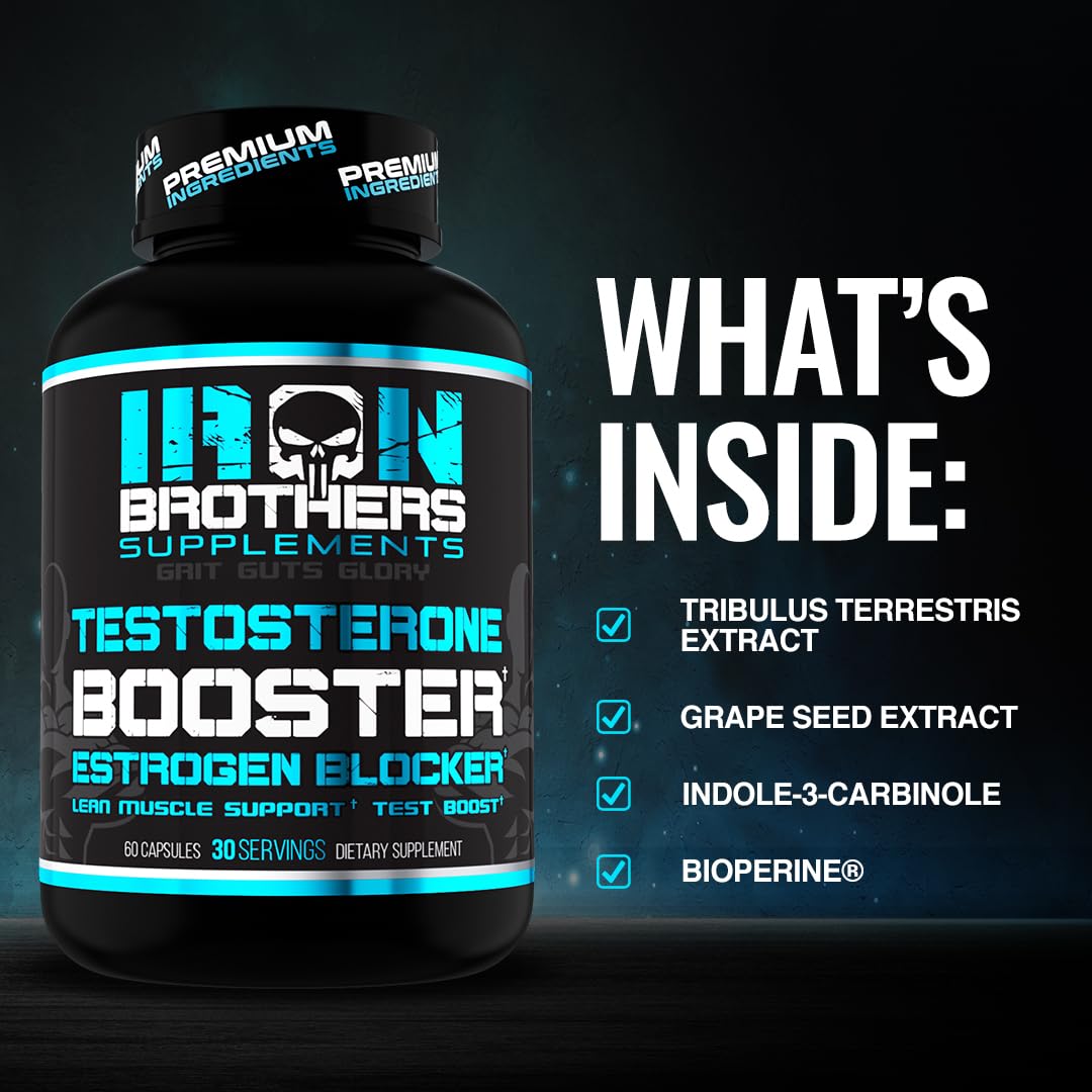Iron Brothers Supplements Men’s Testosterone Support Capsules 60 Count