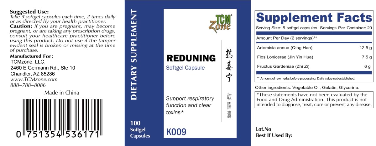 TCM ZONE Respiratory Formula K009 Capsules 100