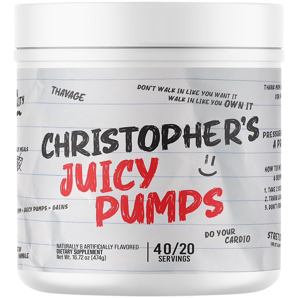 RAW Christopher's Juicy Pumps Non-Stim Pre-Workout Powder, 40 Servings, 1 Count
