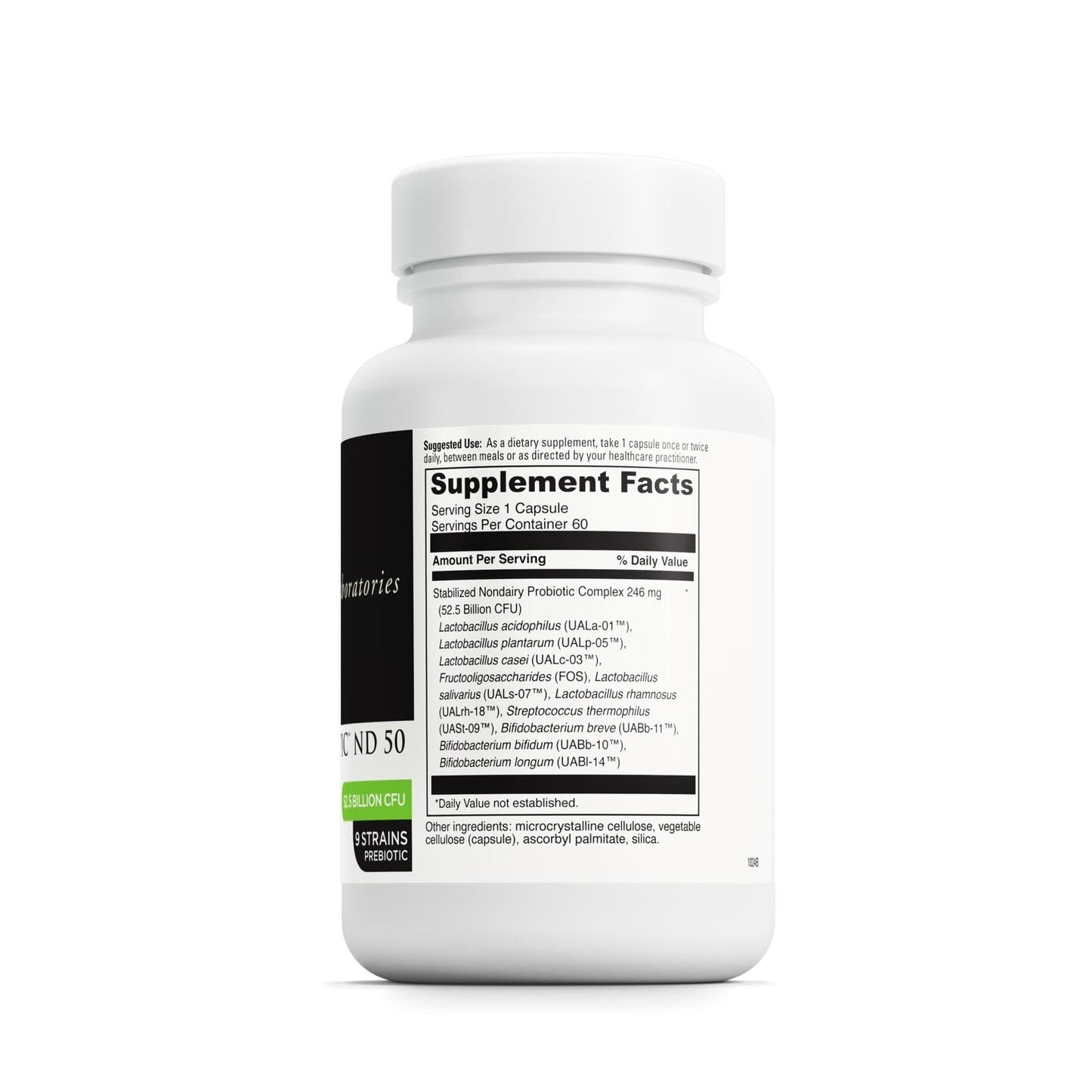 DAVINCI Mega Probiotic ND 50 Non-Dairy Probiotic Supplement with Prebiotic Fiber Digestive & Immune Health Support Gut Support with Beneficial Bacteria 60 Capsules