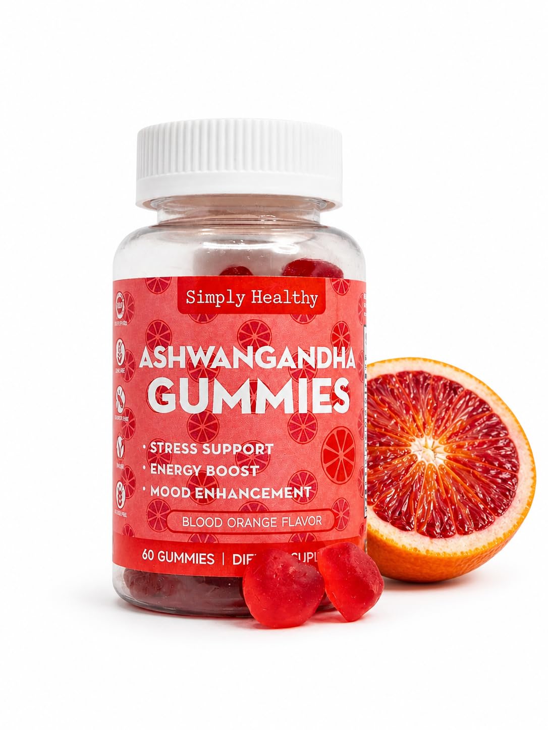 Simply Healthy Ashwagandha Gummies Gummy, 60 Gummies