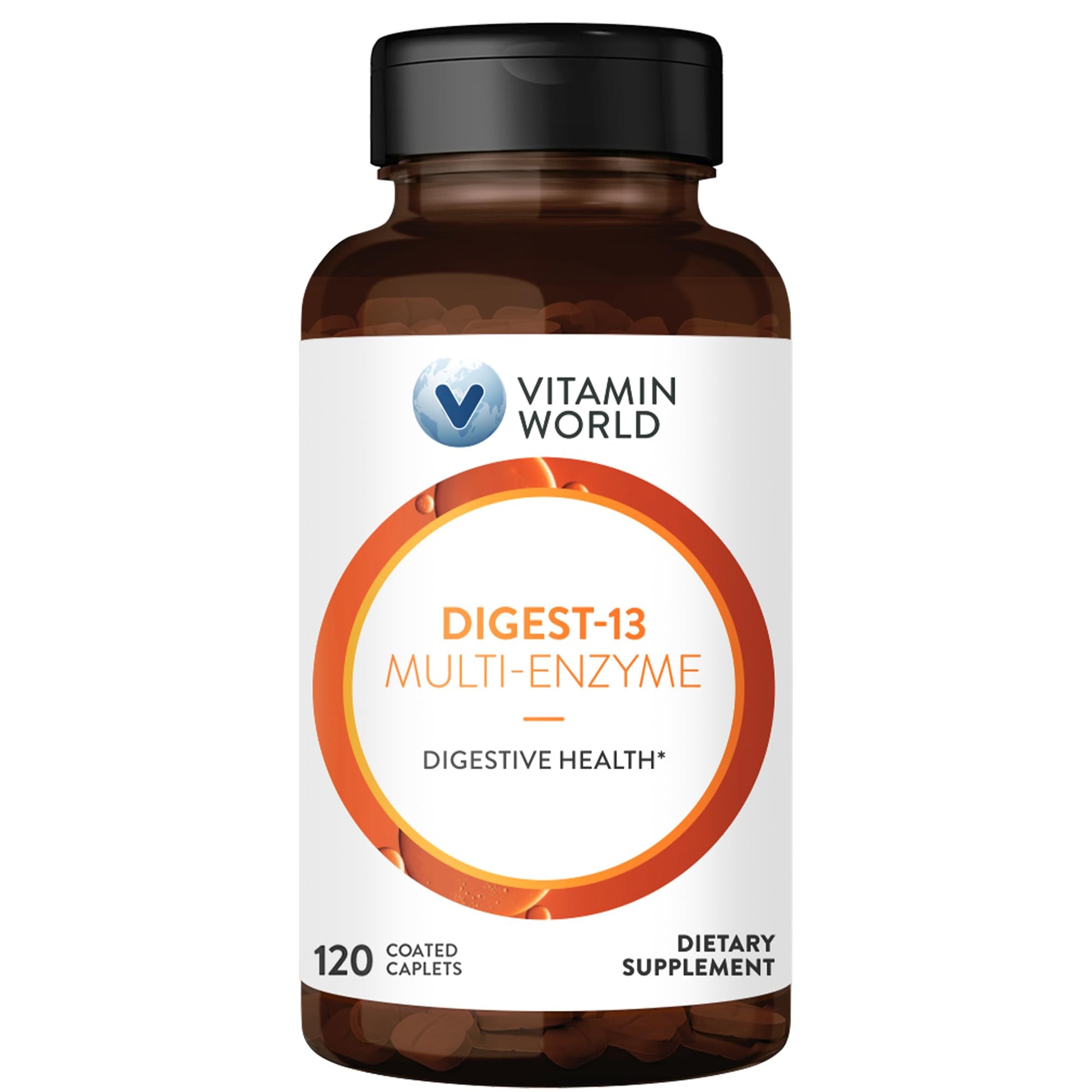 Vitamin World Digest-13 Multi-Enzyme Caplets, 120