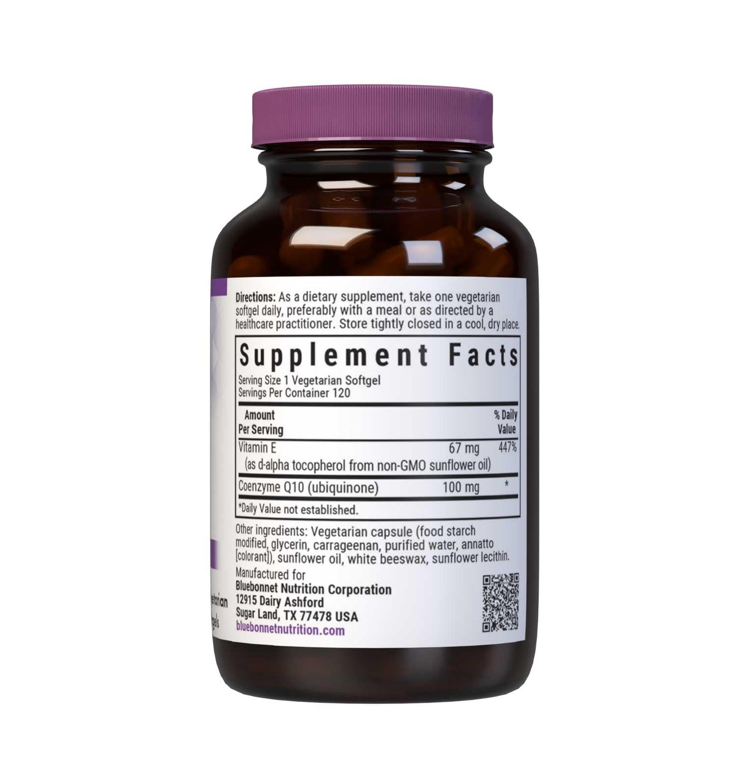 BlueBonnet CoQ10 100 mg Vegetarian Softgels 120