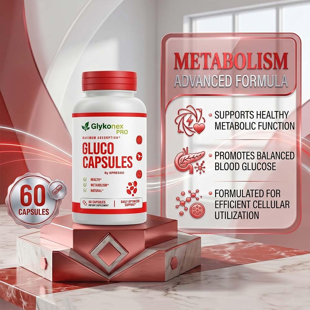 SPRESSO Glykonex Pro, Official Glykonex Gluco for Wellness, 60 Capsules