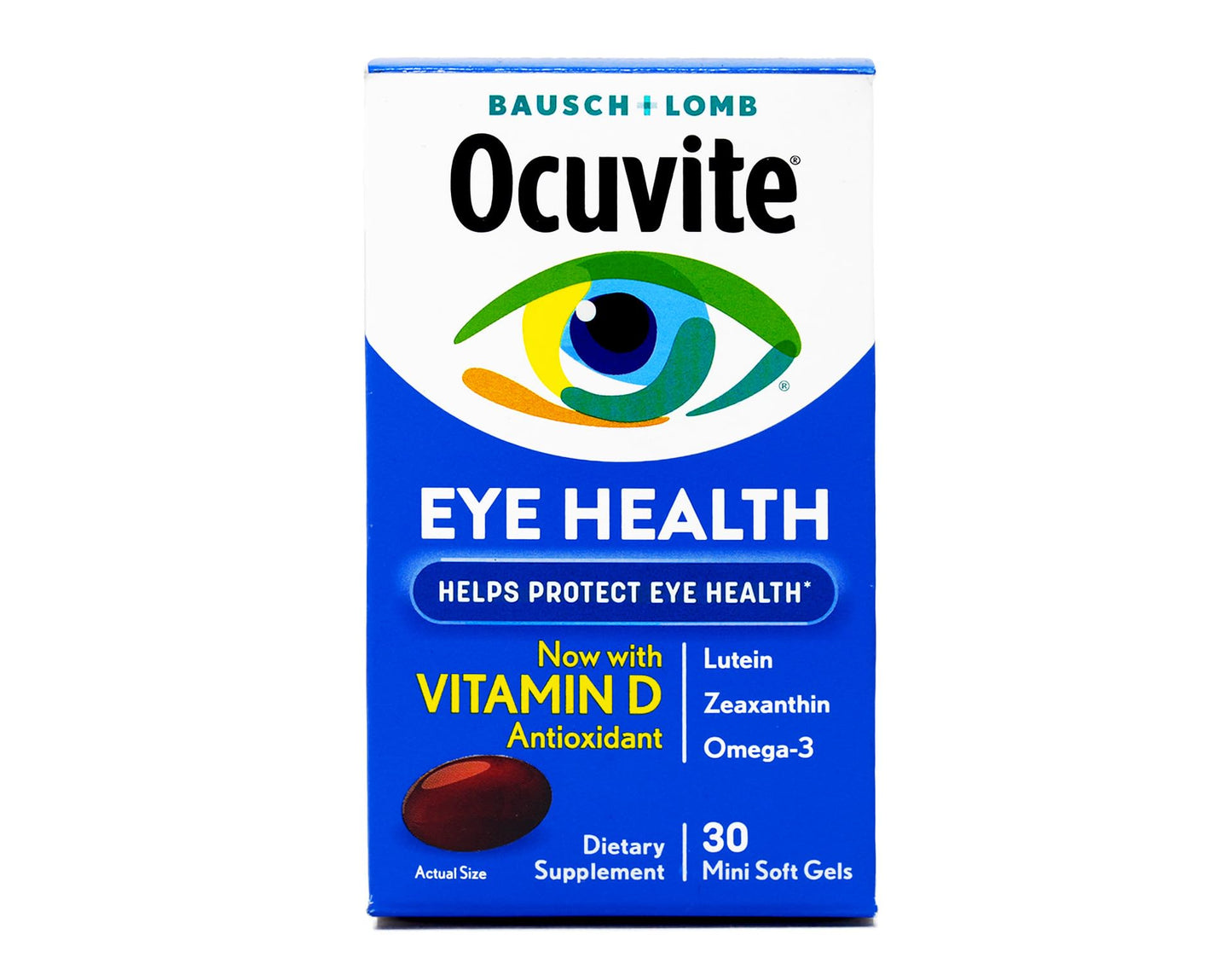 Ocuvite Eye Health Supplement with Vitamin D Softgels, 60 Count