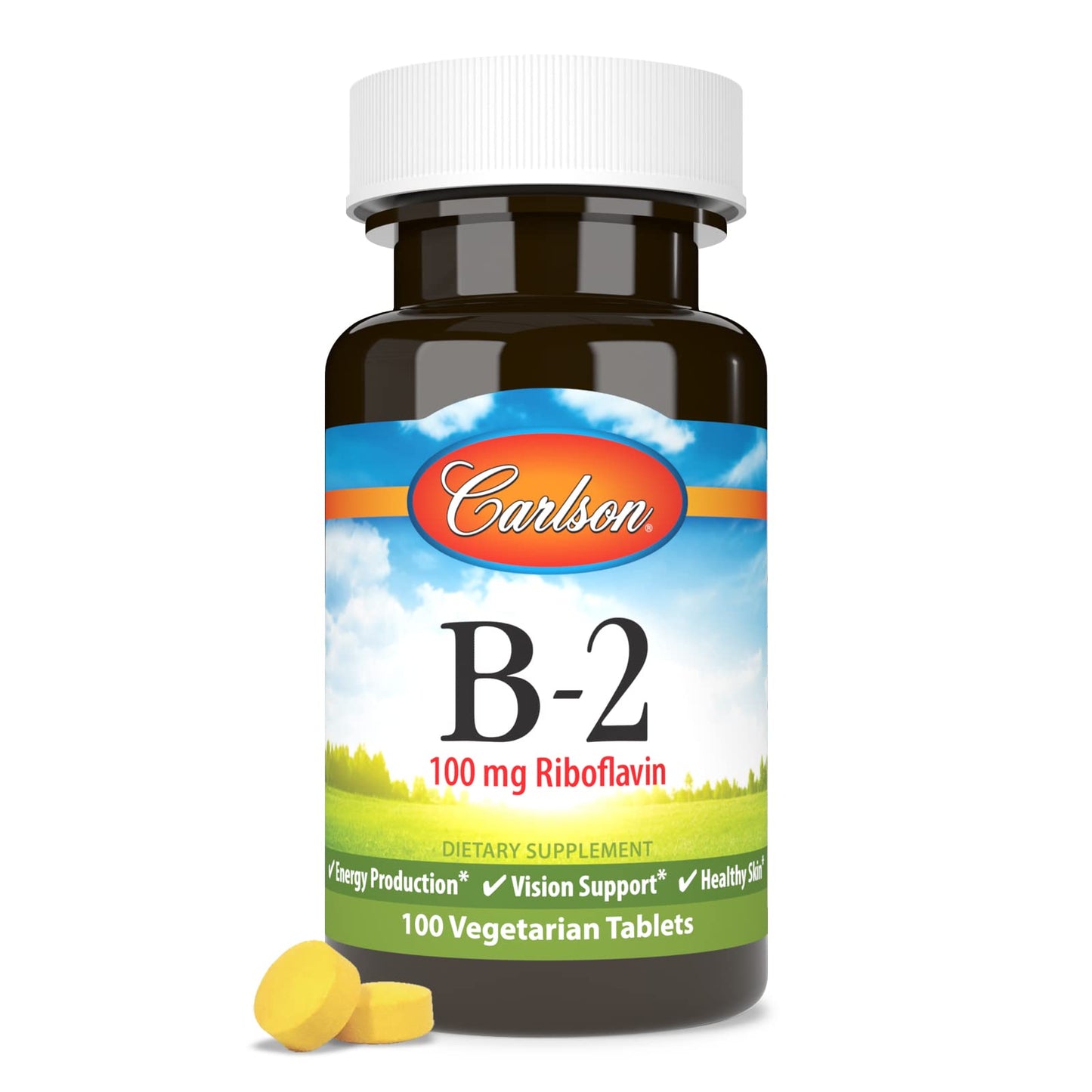 Carlson B-2 Riboflavin 100 mg Tablets, 100 Count