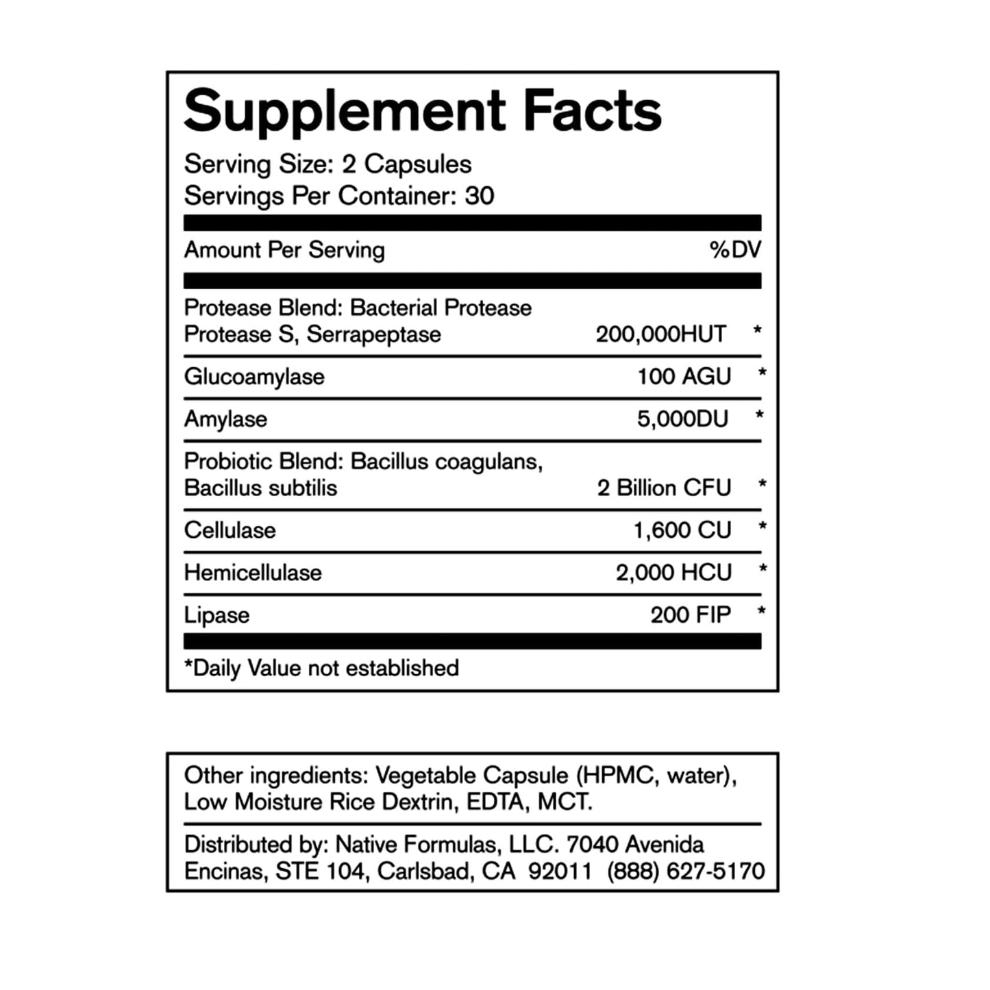 Native Formulas Restore 3 Proteolytic Enzyme & Spore Probiotic Blend, 60 Capsules