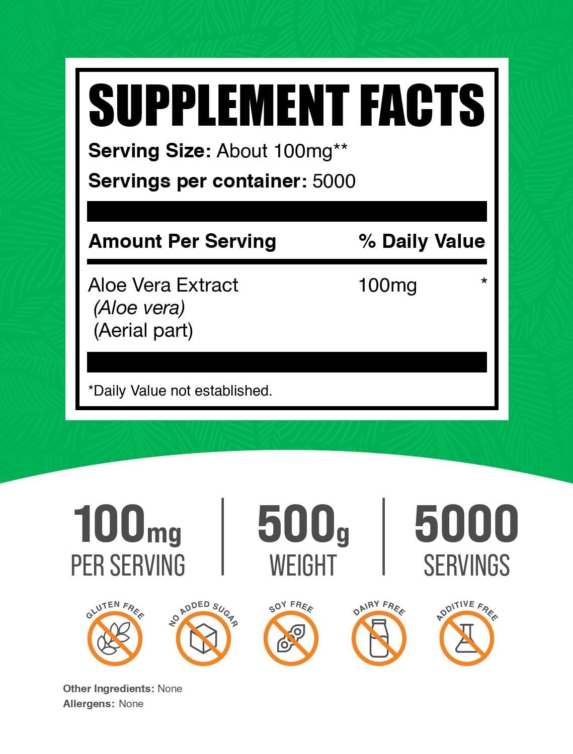 BulkSupplements Aloe Vera Extract Powder 17.5 oz