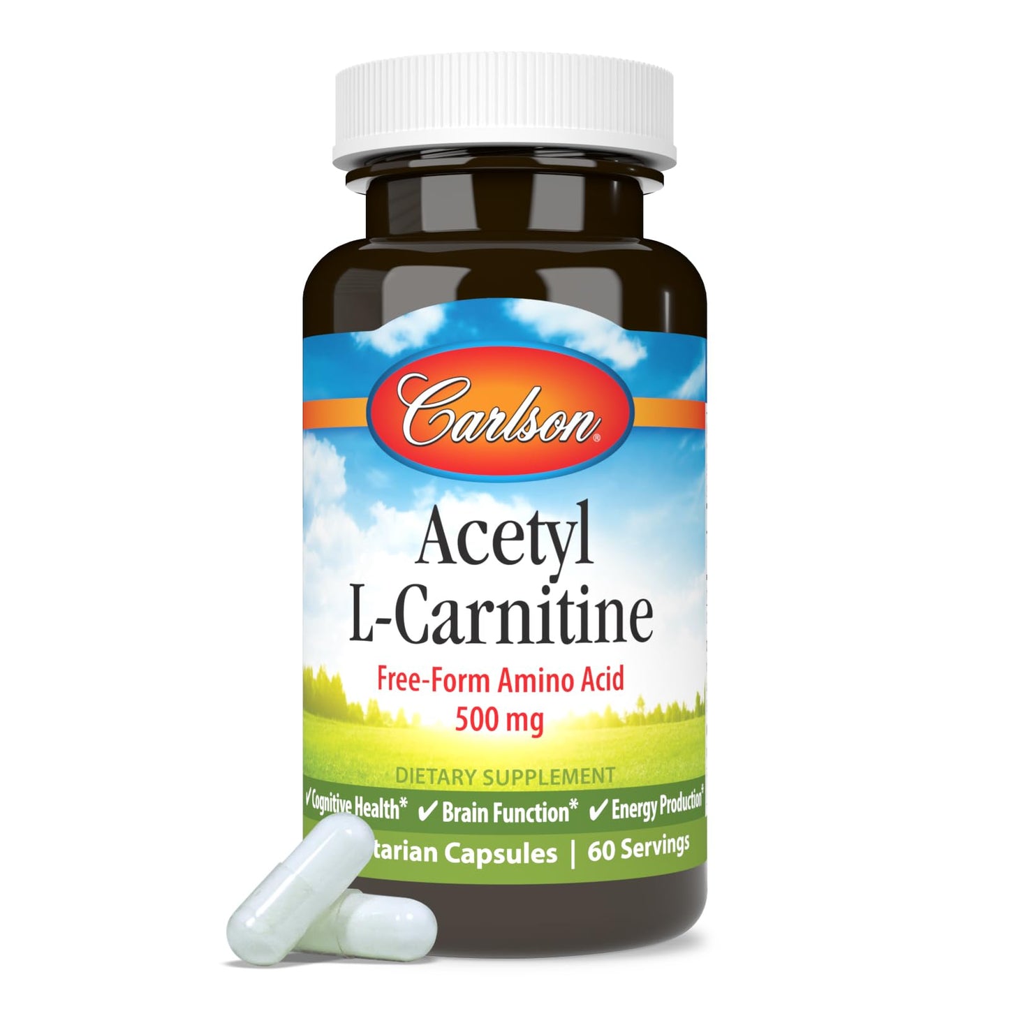 Carlson Acetyl L-Carnitine 500mg Capsules, 60 Count