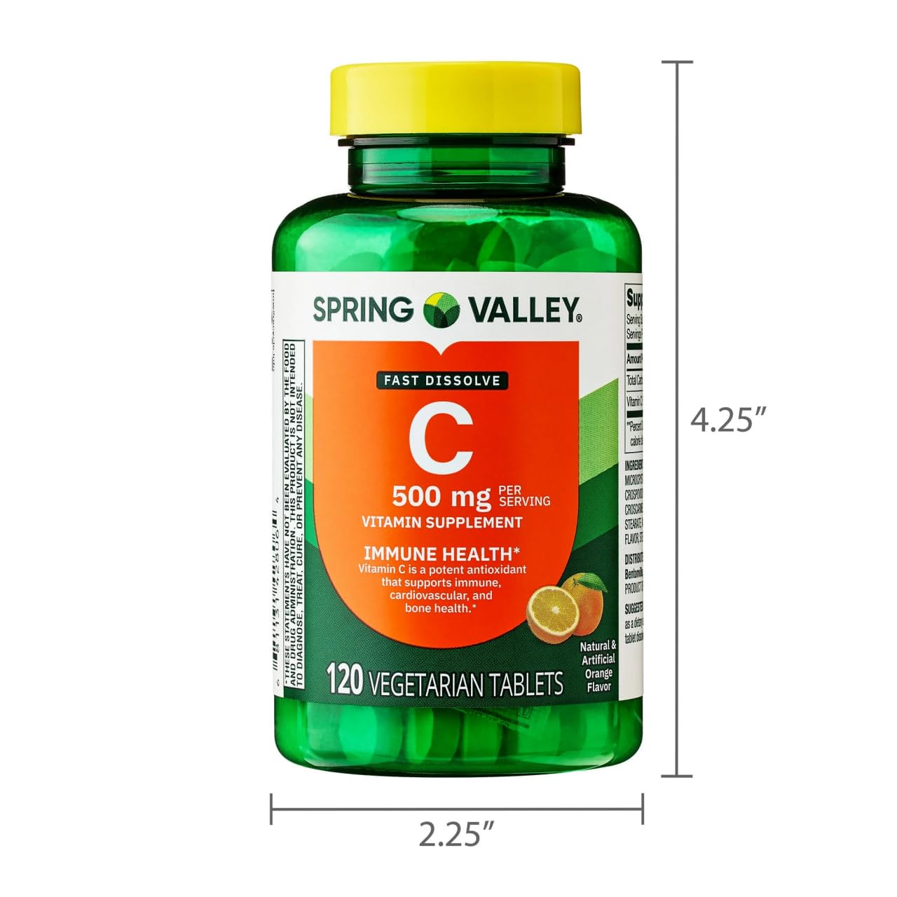 SUREFECT Vitamin C 500 mg Fast-Dissolve Tablets, 120 Count