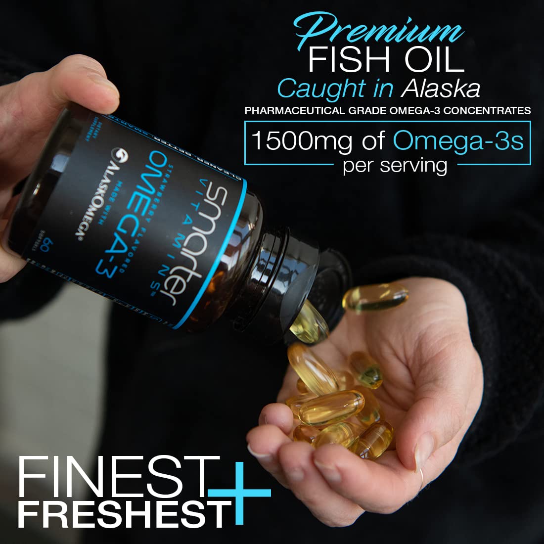 SmarterVitamins Omega 3 Fish Oil Softgels 60