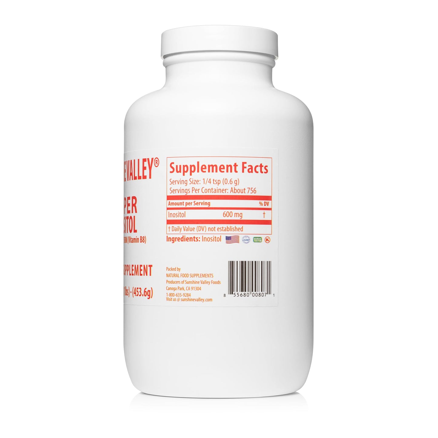 Sunshine Valley Super Inositol Powder 4 oz