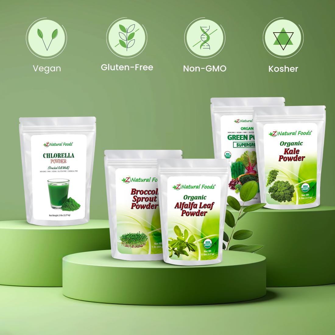 Z Natural Foods Chlorella Cracked Cell Wall Powder 80 oz