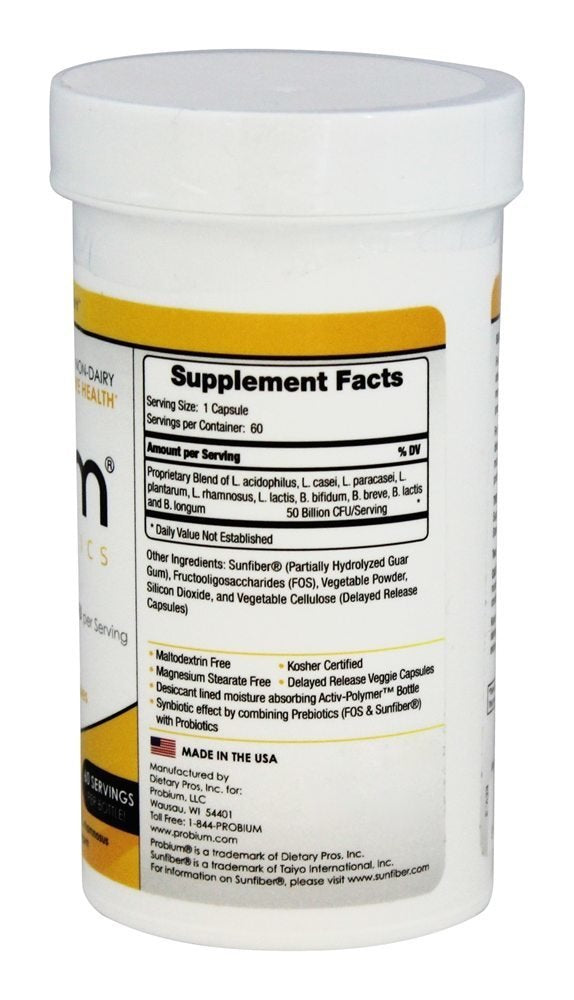 Probium Ten Strain 50 B Capsules, 60 Count