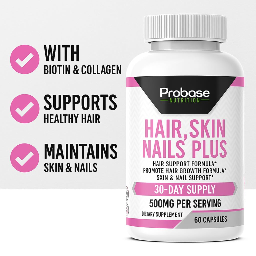 Probase Nutrition Hair, Skin and Nails Plus Capsules 60 Count