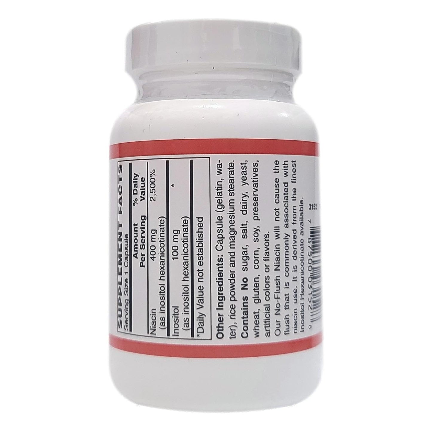 Holistic Health No-Flush Niacin 400mg Capsule, 100 Count