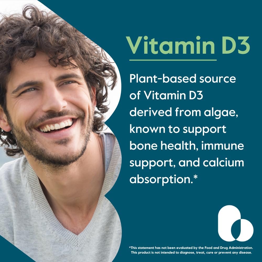 BESTVITE Vegan Vitamin D3 2500 IU Capsule, 120 Count