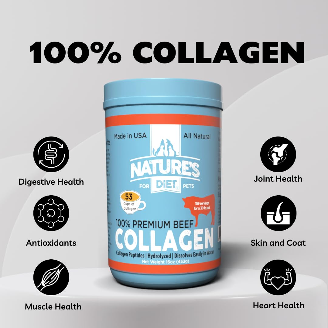 Nature's Diet Beef Collagen Peptides Type 1 for Dogs & Cats Powder 16