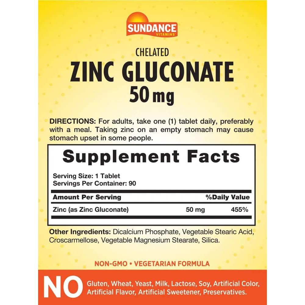 Birsppy Chelated Zinc 50 mg (Gluconate) Tablets 90