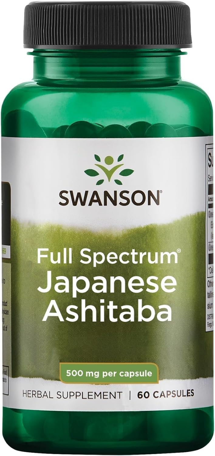 Swanson Japanese Ashitaba Full Spectrum Natural Formula for Immune System Support Capsules, 60 Count
