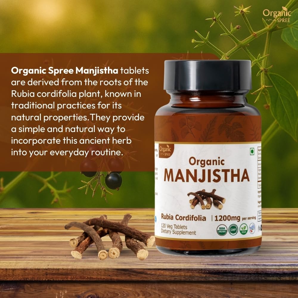 Organic Spree Manjistha & Sea Buckthorn Supplement Tablets, 240