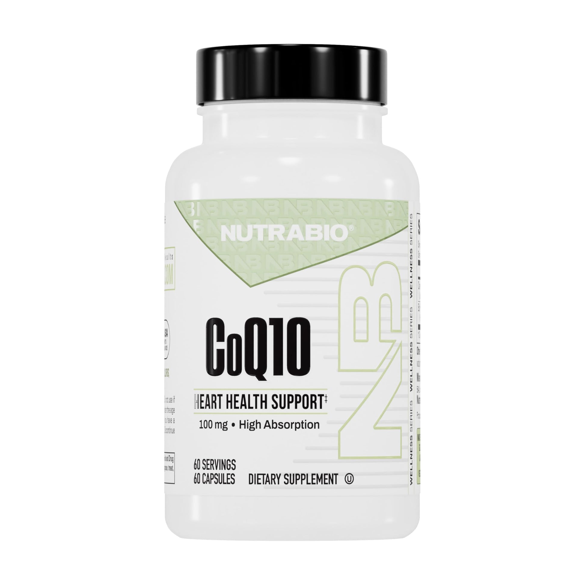 NutraBio CoQ10 Dietary Supplement 60 Capsules