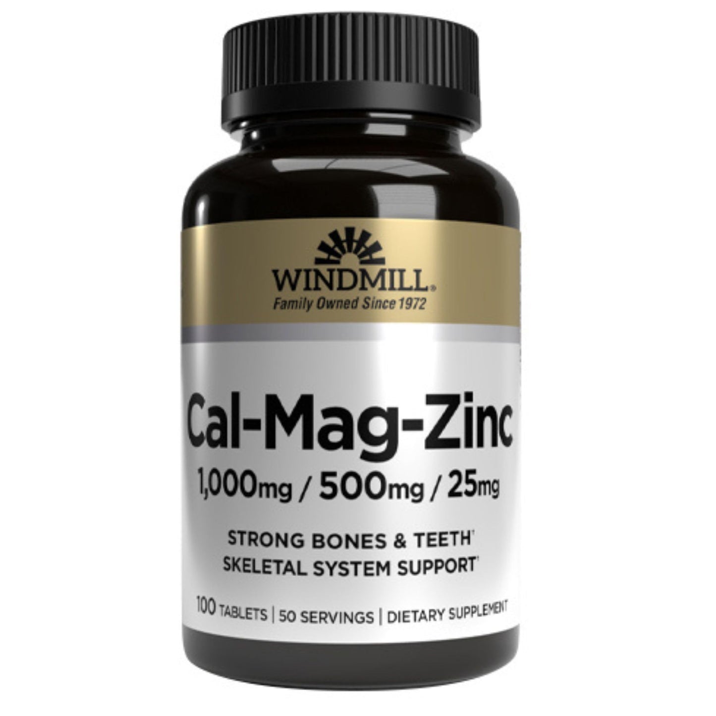 Windmill Calcium, Magnesium and Zinc Tablets, 100 Tablets