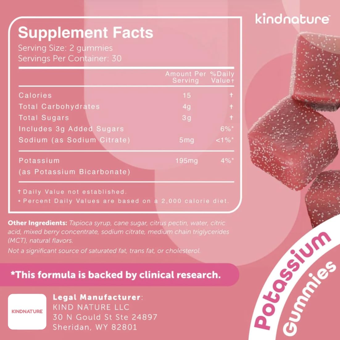 kindnature Myo-Inositol & High Potassium Supplement Bundle - Hormonal Health & Muscle Support Gummies, 120