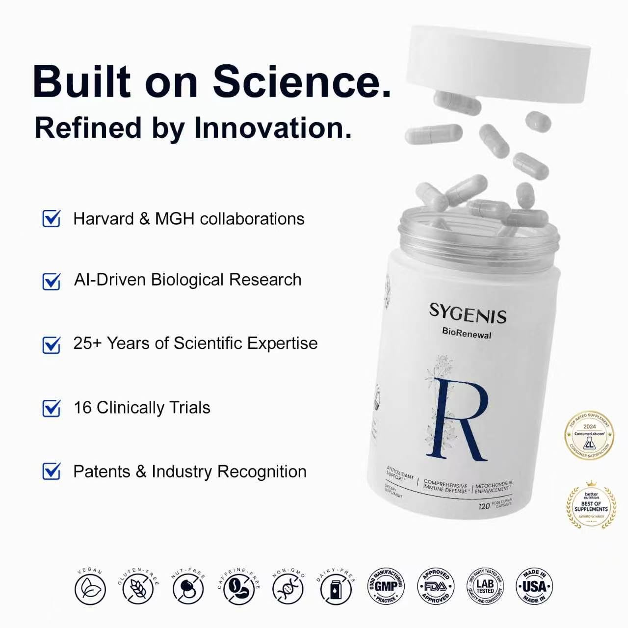 SYGENIS BioRenewal NAD Supplements 120 Capsules