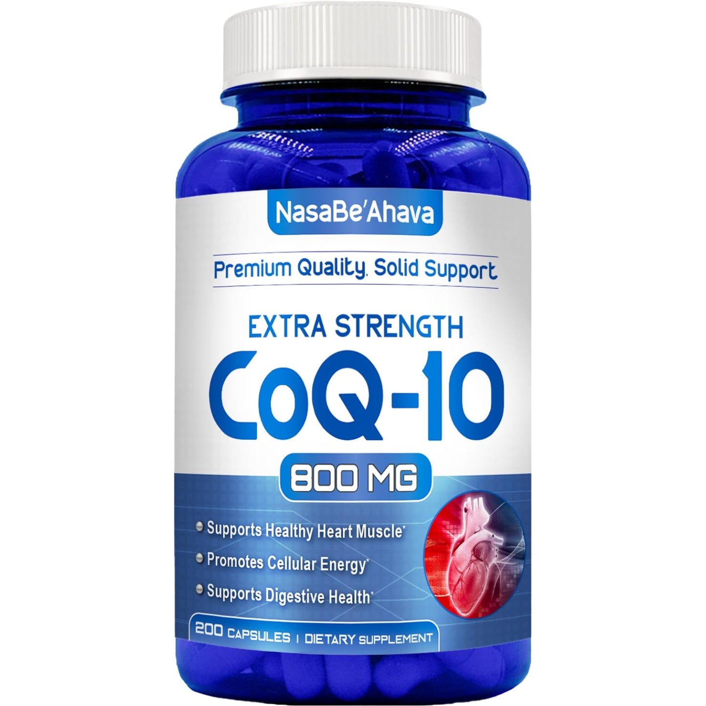 NasaBeahava CoQ10 800mg Capsules, 200 Count