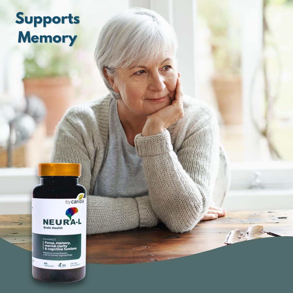 BY CARIOLA Neural-L Natural Brain Support Supplement Capsules, 60 Count