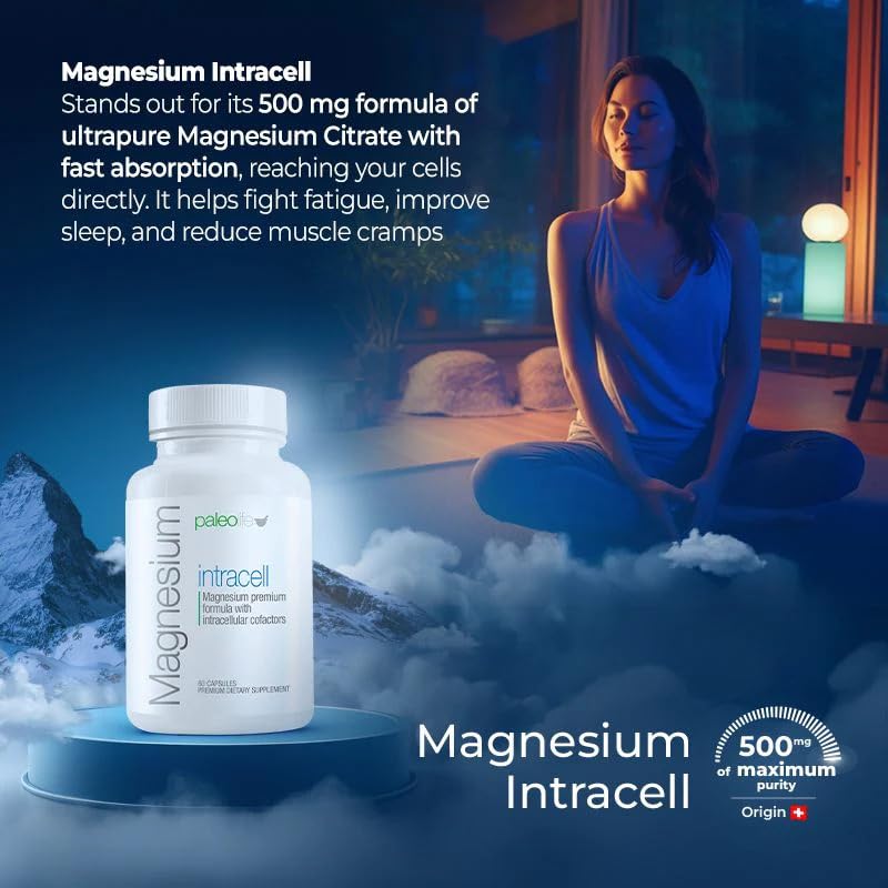 Paleolf Magnesium Intracell 500 mg Capsules, 60 Count